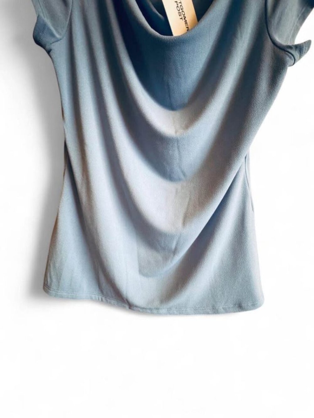 NWT - Montgomery Post Cowl Neck Moss Crepe Knit Top, Size M - Picture 3 of 4